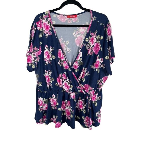 Retro Floral  Dress 2X Black Boho Western Classic Chic Preppy Cottagecore 80s - Picture 3 of 11